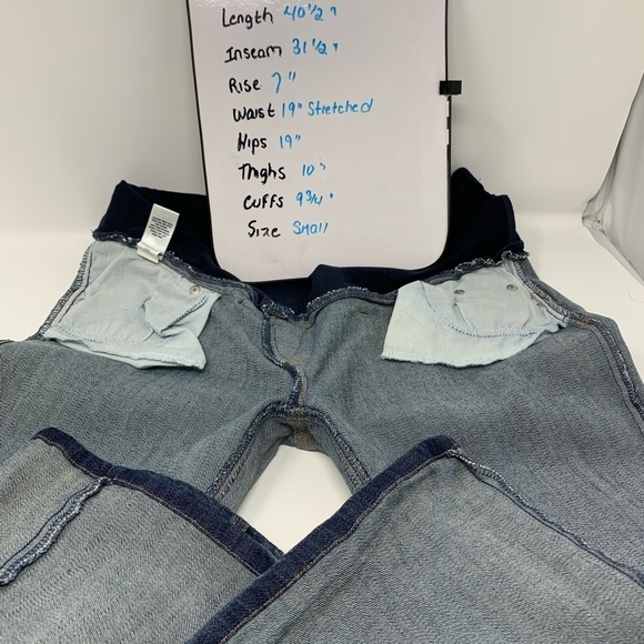OLD NAVY Maternity Women’s Demi Panel Dark Wash Stretch Flare Jeans Size Small - Picture 6 of 15